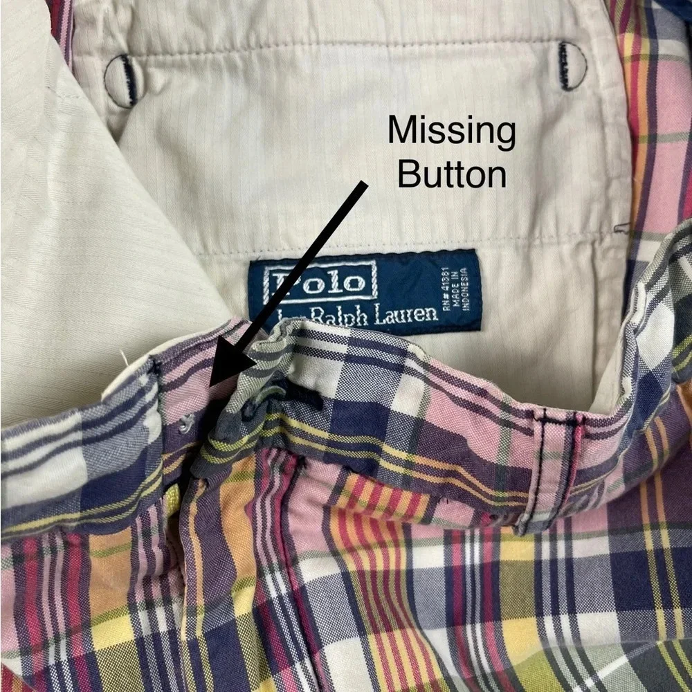 SH536 Mens Polo Ralph Lauren Designer Plaid Flat Front Preppy Chino Shorts 32